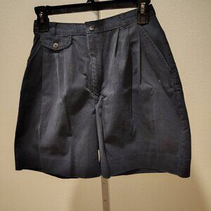 Diversity Sport Women's Blue Pleated Front Vintage Shorts Petite Size 12